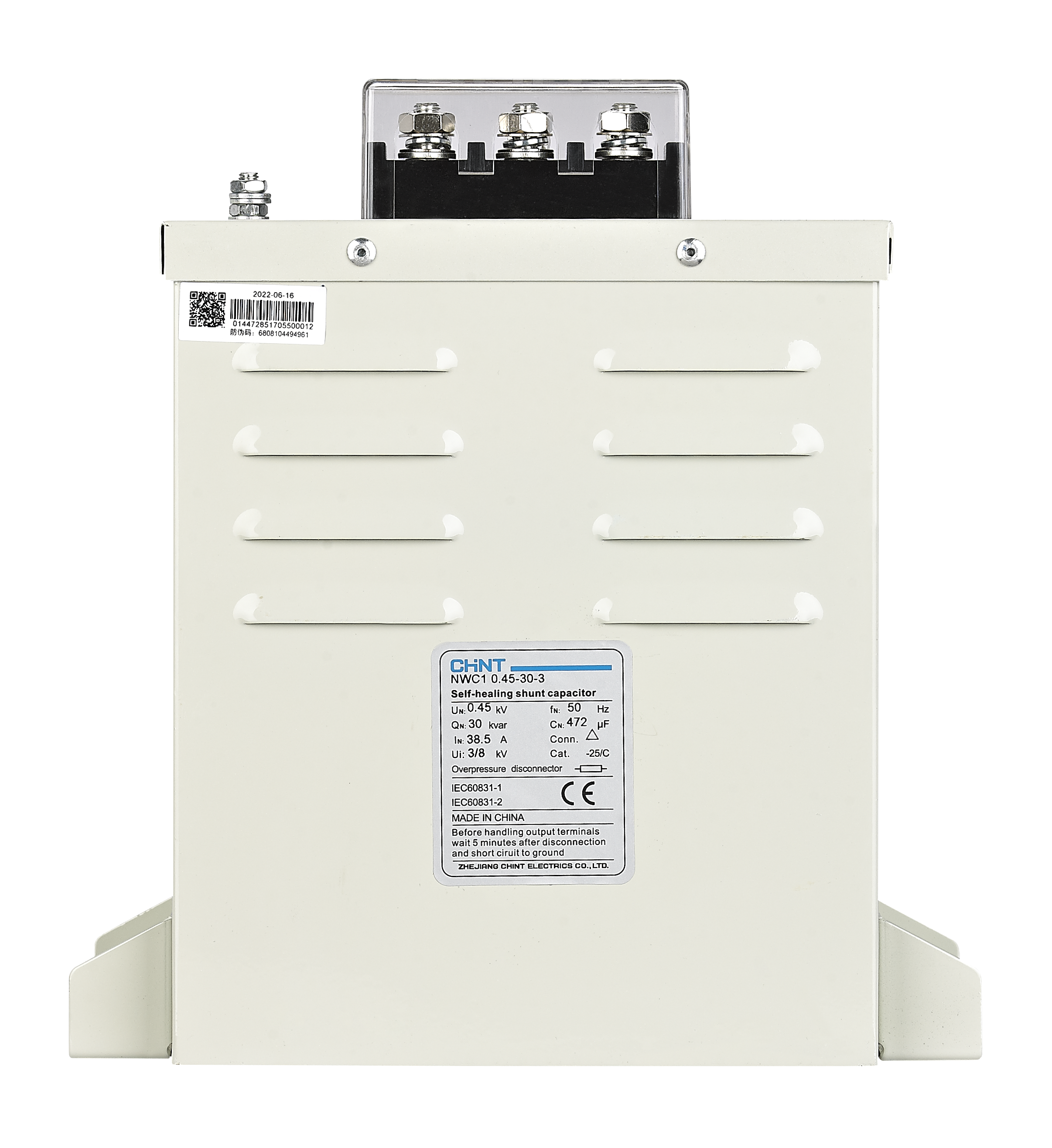 NWC1-0.45-30-3-Low-voltage Shunt Power Capacitors of The Self-healing Type